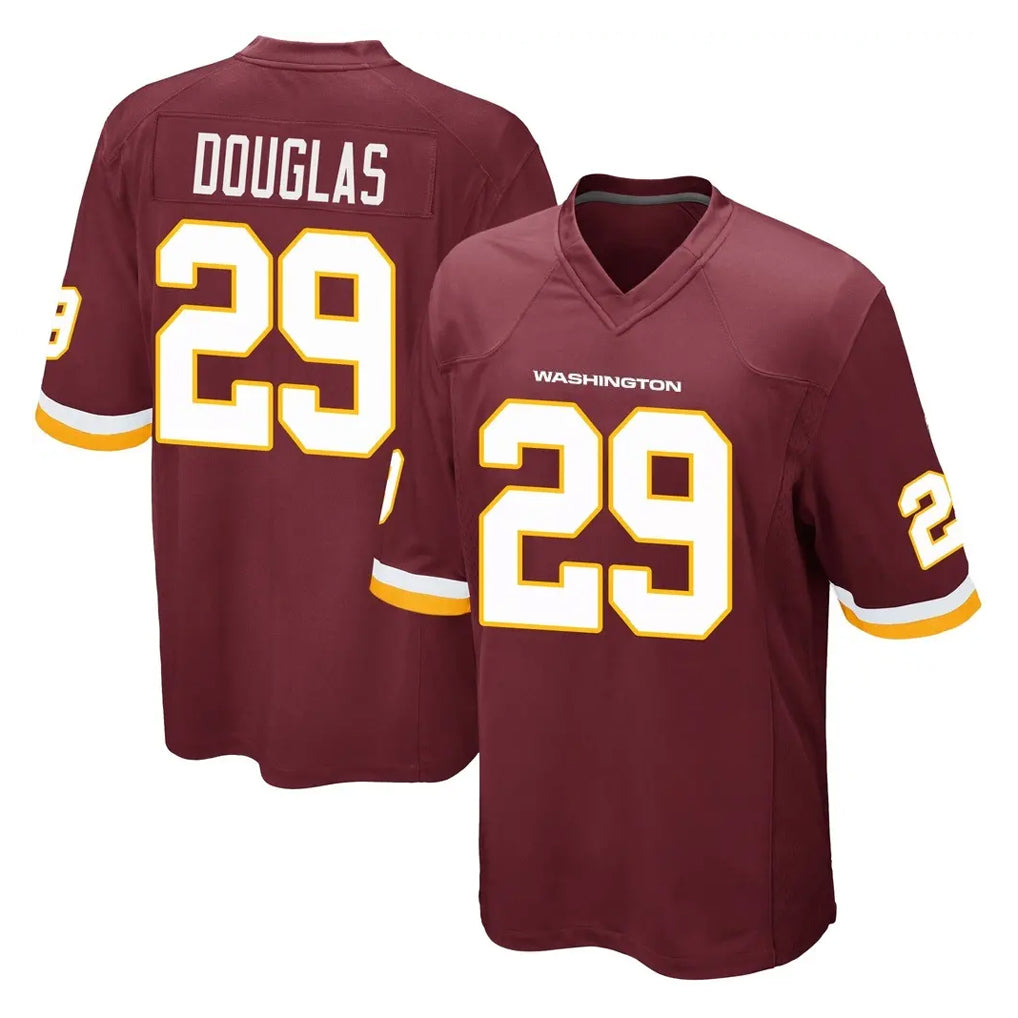 W.Commanders #29 Rasul Douglas Player Burgundy Team Color Home Game Edoa Stitched Jerseys