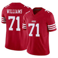 SF.49ers #71 Trent Williams Player Red Limited Vapor F.U.S.E. Home Game Edoa Stitched Jerseys