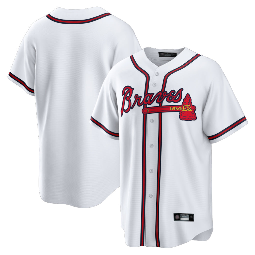 A.Braves ## Braves Blank Player White Home Game Edoa Stitched Jerseys