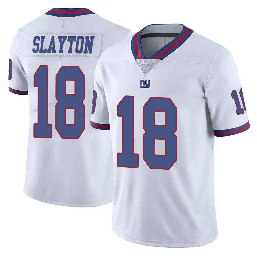 NY.Giants #18 Darius Slayton Player White Color Rush Home Game Edoa Stitched Jerseys