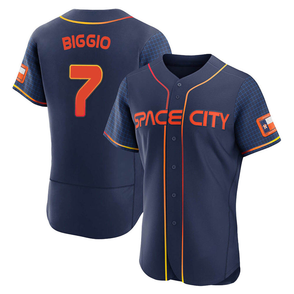 H.Astros #7 Craig Biggio Player Navy City Connect Limited Elite Home Edoa Stitched Jerseys