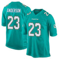 M.Dolphins #23 Zayne Anderson Player Aqua Team Color Home Game Edoa Stitched Jerseys