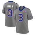 B.Bills #3 Damar Hamlin Player Gray Nickel City Home Game Edoa Stitched Jerseys