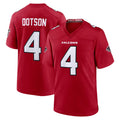 A.Falcons #4 Jahan Dotson Player Red Team Color Home Game Edoa Stitched Jerseys