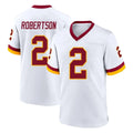 W.Commanders #2 Amik Robertson Player White Home Game Edoa Stitched Jerseys