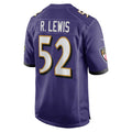 B.Ravens #52 Ray Lewis Player Purple Alternate Home Edoa Stitched Jerseys