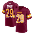 W.Commanders #29 Rasul Douglas Player Burgundy Home Game Edoa Stitched Jerseys