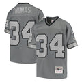 B.Bills #34 Thurman Thomas Player Gray Throwback Replica Edoa Stitched Jerseys