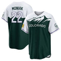 C.Rockies #22 Mickey Moniak Player Green City Connect Home Game Edoa Stitched Jerseys