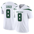 NY.Jets #8 Andre Cisco Player White Limited Vapor F.U.S.E. Home Game Edoa Stitched Jerseys