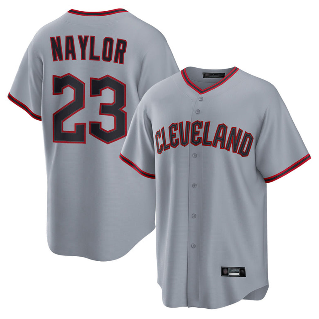 C.Guardians #23 Bo Naylor Player Gray Home Game Edoa Stitched Jerseys