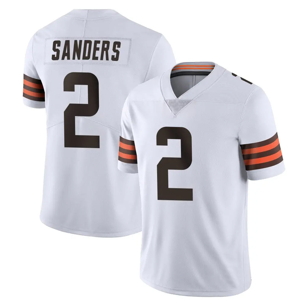 C.Browns #2 Shedeur Sanders Player White Vapor Untouchable Limited Home Game Edoa Stitched Jerseys