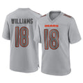 C.Bears #18 Caleb Williams Player Gray Atmosphere Fashion Game Edoa Stitched Jerseys
