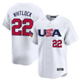B.Red Sox #22 Garrett Whitlock Player White USA World Classic Home Game Edoa Stitched Jerseys