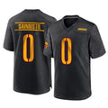 W.Commanders #0 Mike Sainristil Player Black Home Game Edoa Stitched Jerseys