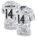 B.Ravens #14 Kyle Hamilton Player Arctic Camo Salute to Service Limited Edoa Stitched Jerseys