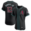 A.Diamondbacks #12 Lourdes Gurriel Jr Player Black Limited Elite Home Game Edoa Stitched Jerseys
