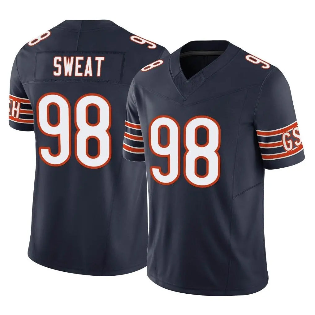 C.Bears #98 Montez Sweat Player Navy Vapor F.U.S.E. Limited Home Game Edoa Stitched Jerseys