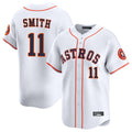 H.Astros #11 Cam Smith Player White Home Limited Edoa Stitched Jerseys