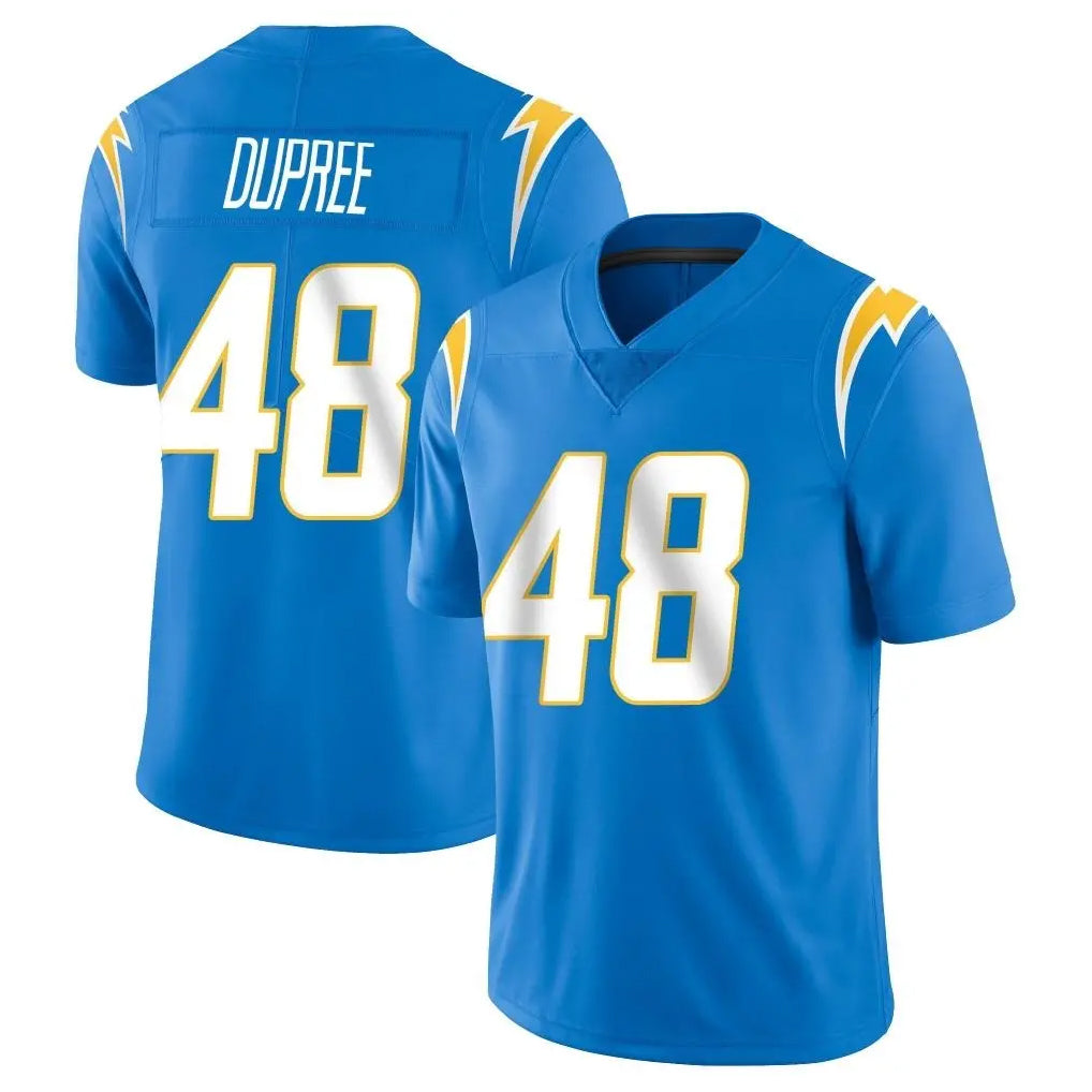 LA.Chargers #48 Bud Dupree Player Blue Limited Vapor Untouchable Home Game Edoa Stitched Jerseys