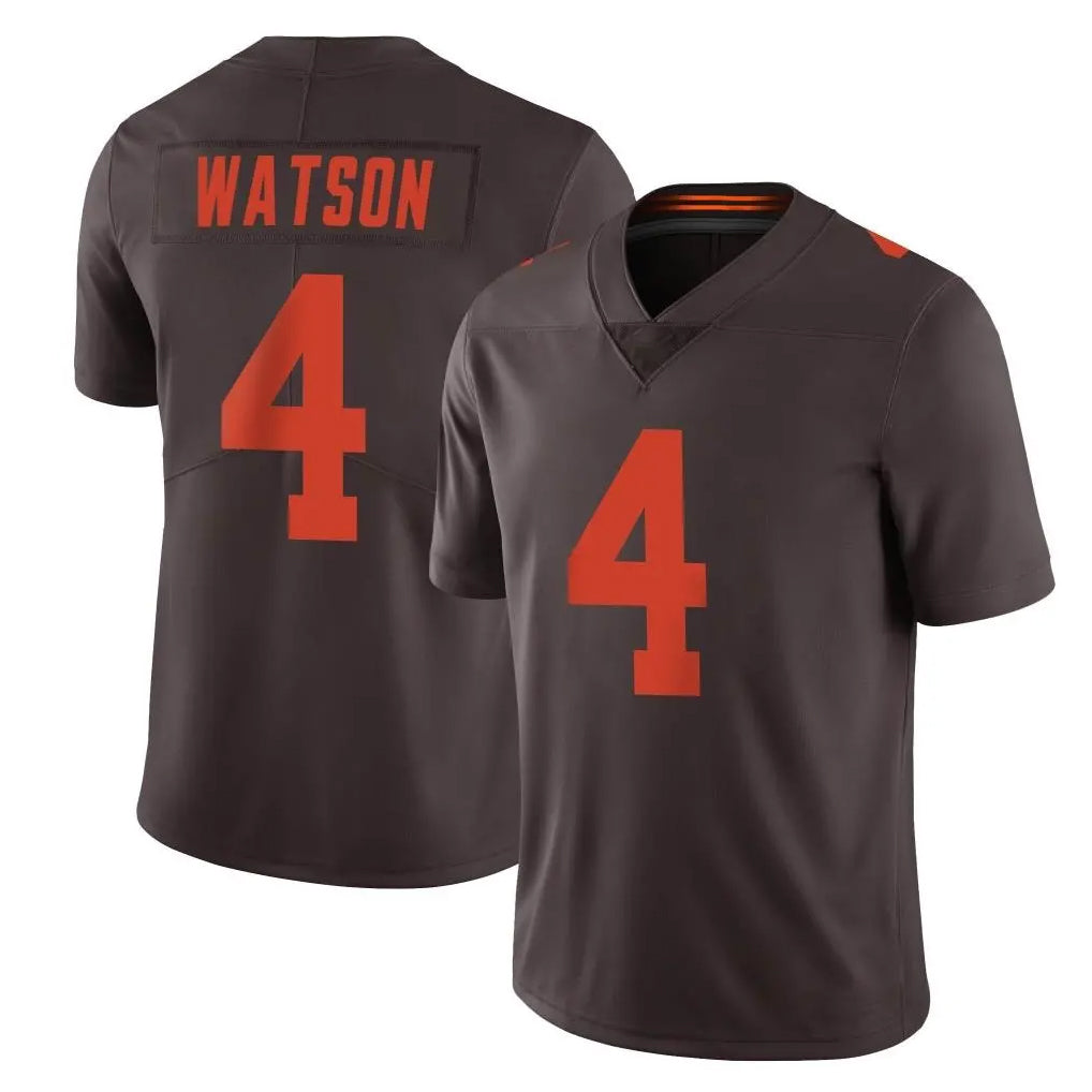 C.Browns #4 Deshaun Watson Player Browns Color Rush Limited Home Game Edoa Stitched Jerseys