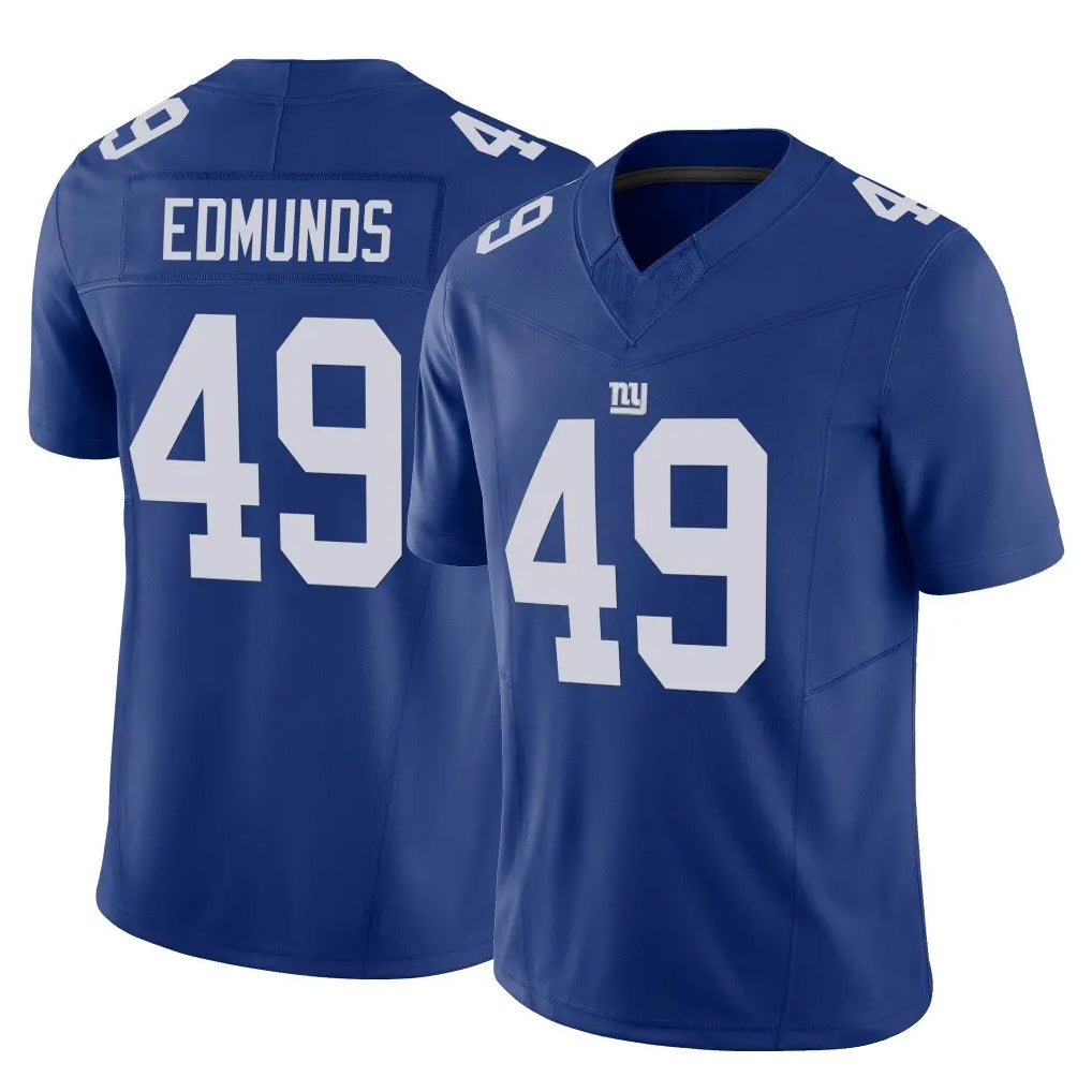 NY.Giants #49 Tremaine Edmunds Player Royal Limited Vapor F.U.S.E. Home Game Edoa Stitched Jerseys