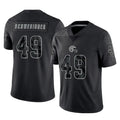 C.Browns #49 Carson Schwesinger Player Black Reflective Home Game Edoa Stitched Jerseys