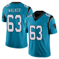 C.Panthers #63 Rasheed Walker Player Blue Vapor Untouchable Limited Game Edoa Stitched Jerseys