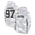 NY.Jets #97 Harrison Phillips Player Arctic Camo Salute to Service Pullover Hoodies Limited Game Edoa Stitched Jerseys