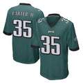 P.Eagles #35 Michael Carter II Player Team Color Green Home Game Edoa Stitched Jerseys