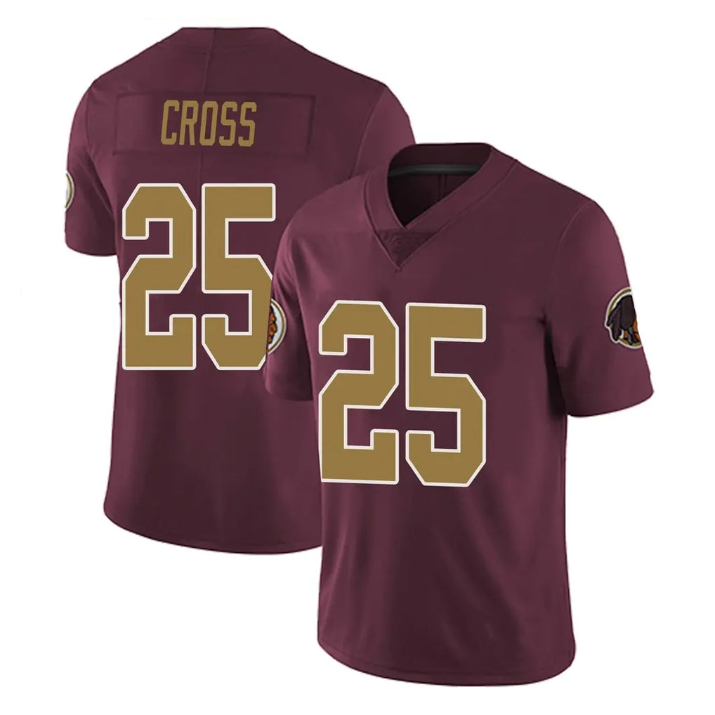 W.Commanders #25 Nick Cross Player Burgundy Alternate Vapor Untouchable Home Game Edoa Stitched Jerseys