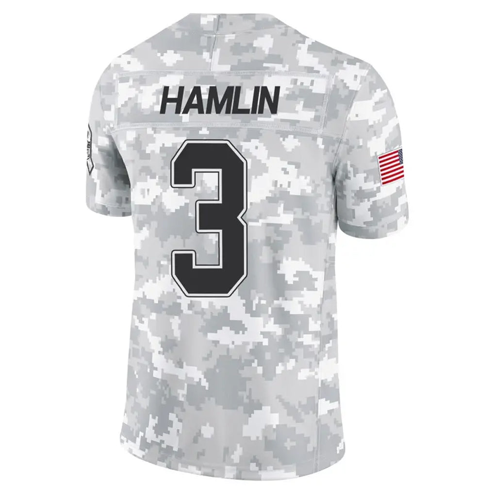 B.Bills #3 Damar Hamlin Player Arctic Camo Salute to Service Limited Edoa Stitched Jerseys