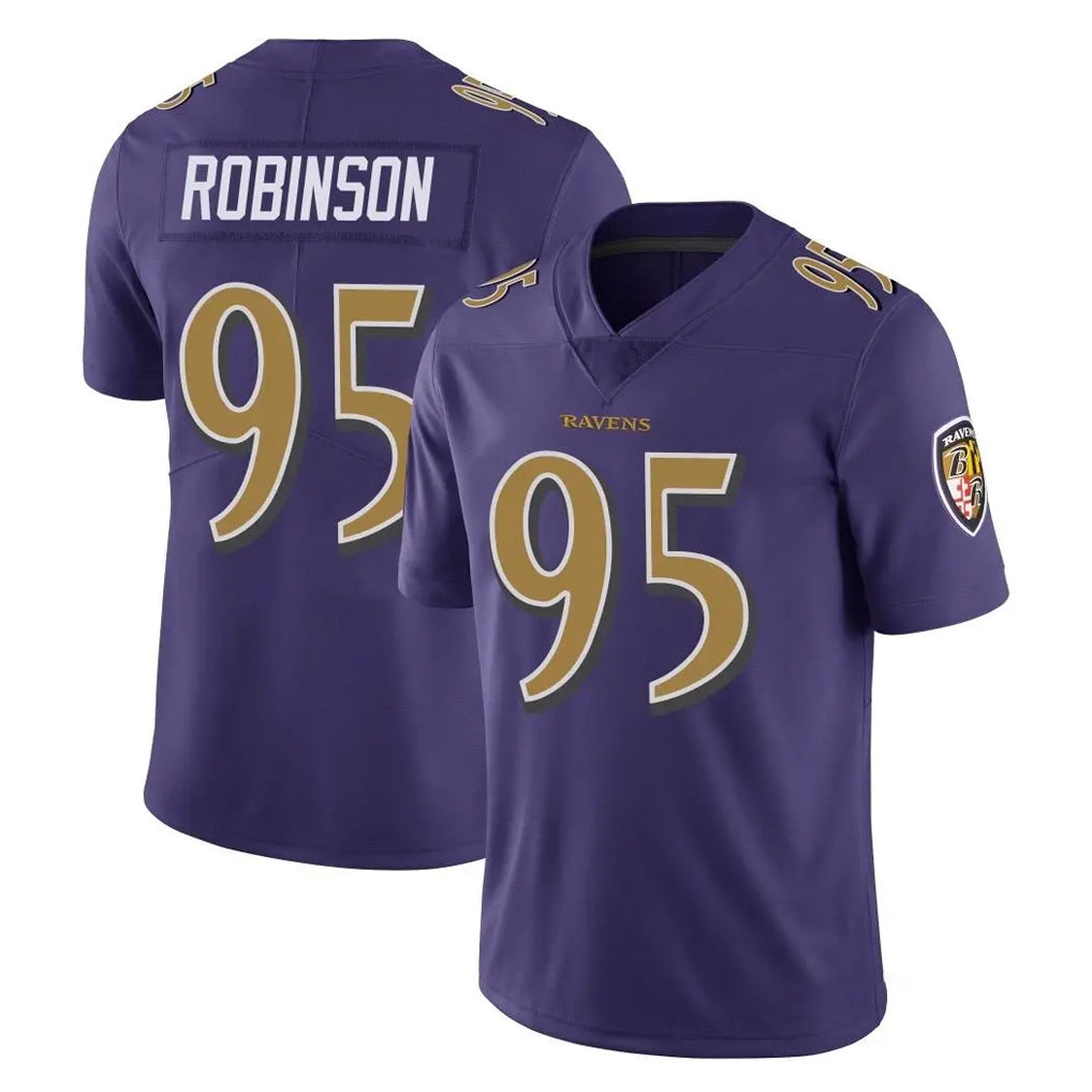 B.Ravens #95 Tavius Robinson Player Purple Color Rush Vapor Untouchable Limited Home Game Edoa Stitched Jerseys