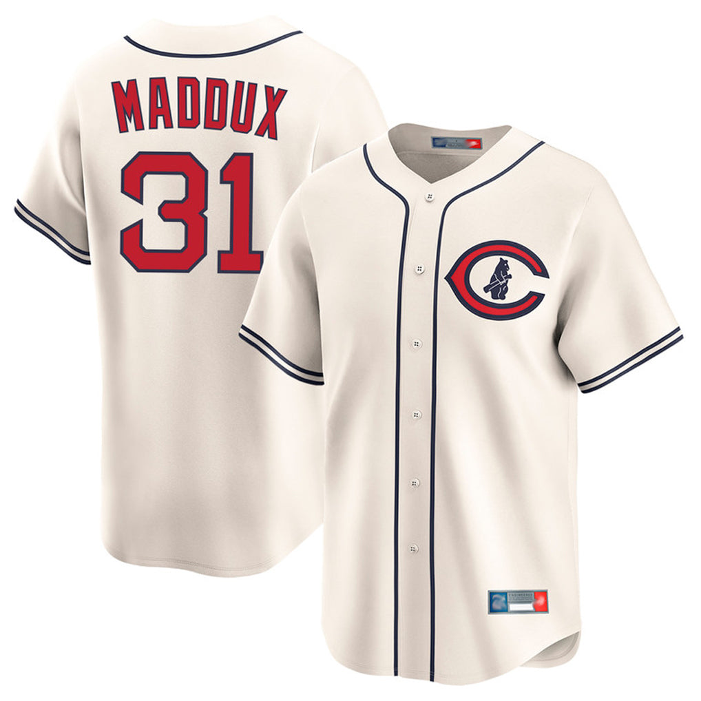 C.Cubs #31 Greg Maddux Player Cream Field of Dreams Limited Home Game Edoa Stitched Jerseys