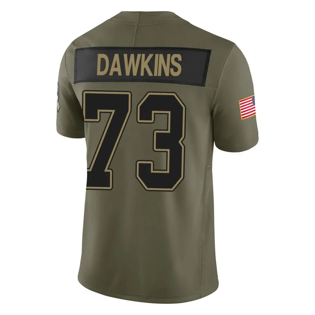 B.Bills #73 Dion Dawkins Player Olive Salute to Service Limited Home Game Edoa Stitched Jerseys