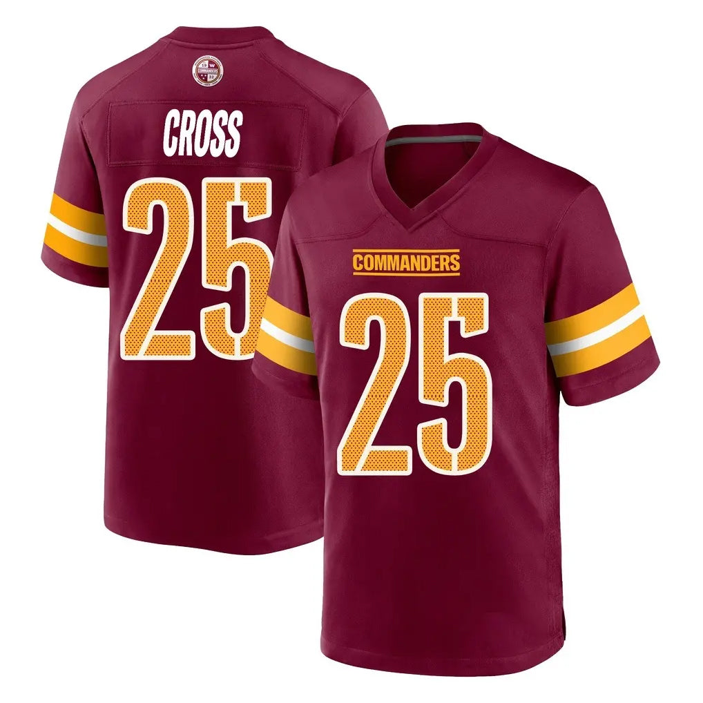 W.Commanders #25 Nick Cross Player Burgundy Home Game Edoa Stitched Jerseys