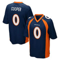 D.Broncos #0 Jonathon Cooper Player Navy Game Edoa Stitched Jerseys