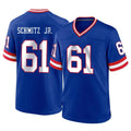 NY.Giants #61 John Michael Schmitz Jr. Player Royal Classic Home Game Edoa Stitched Jerseys