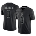 A.Falcons #0 Divine Deablo Player Black RFLCTV Limited Game Edoa Stitched Jerseys