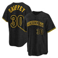 C.Reds #30 Ken Griffey Player Black Snake Skin City Home Edoa Stitched Jerseys