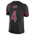 A.Cardinals #4 Jeremiyah Love Player Black Limited Elite Home Game Edoa Stitched Jerseys