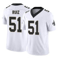 NO.Saints #51 Cesar Ruiz Player White Limited Vapor F.U.S.E. Home Game Edoa Stitched Jerseys