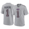 NY.Giants #1 Malik Nabers Player Gray Atmosphere Fashion Limited Game Edoa Stitched Jerseys