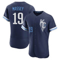 KC.Royals #19 Michael Massey Player Navy City Connect Limited Elite Home Edoa Stitched Jerseys