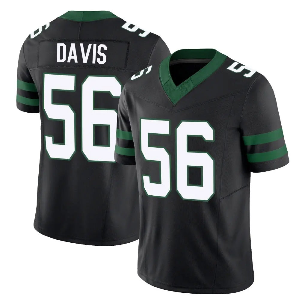 NY.Jets #56 Demario Davis Player Black Limited Legacy Vapor F.U.S.E. Home Game Edoa Stitched Jerseys