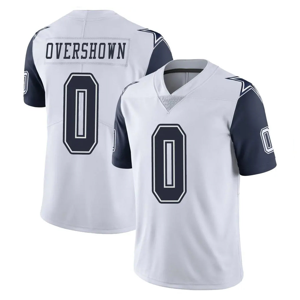 D.Cowboys #0 DeMarvion Overshown Player White-Navy Limited Color Rush Vapor Untouchable Home Game Edoa Stitched Jerseys