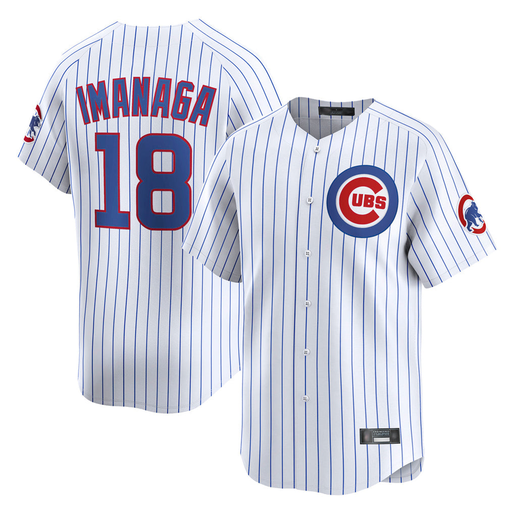 C.Cubs #18 Shota Imanaga Player White Limited Home Game Edoa Stitched Jerseys