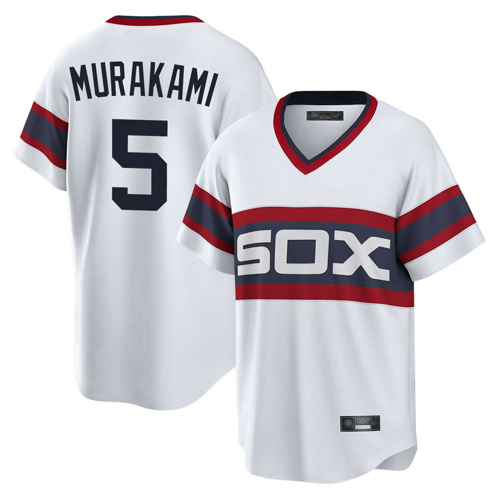 C.White Sox #5 Munetaka Murakami Player White T-shirt Home Game Edoa Stitched Jerseys