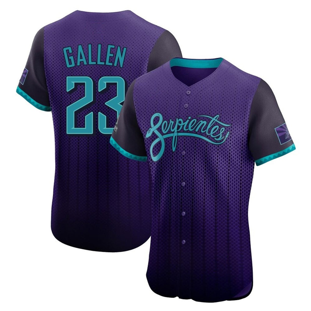 A.Diamondbacks #23 Zac Gallen Player Purple City Connect Limited Elite Home Game Edoa Stitched Jerseys