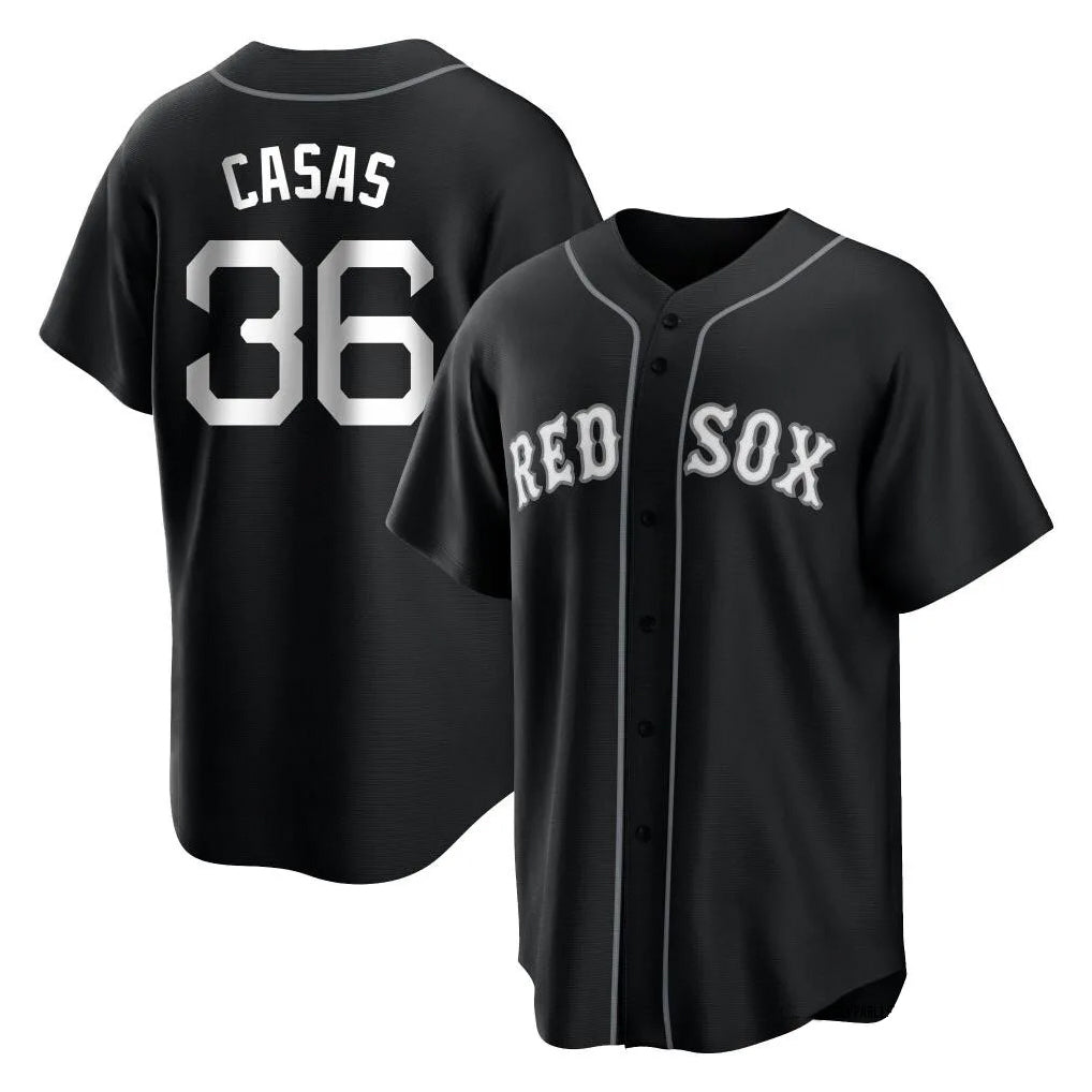 B.Red Sox #36 Triston Casas Player Black Home Game Edoa Stitched Jerseys